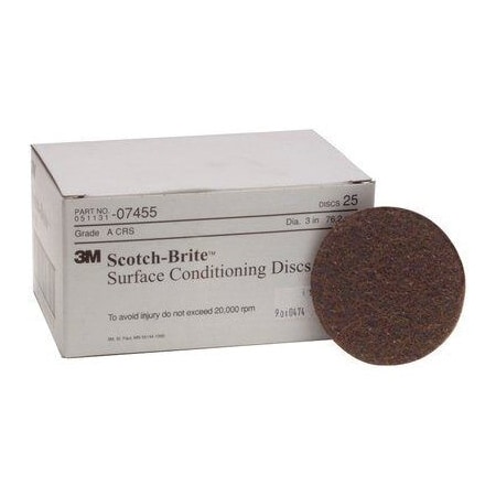 3M Scotch-Brite Surface Conditioning Disc 07455, 3 inxNH A CRS5, 25PK 7000120660